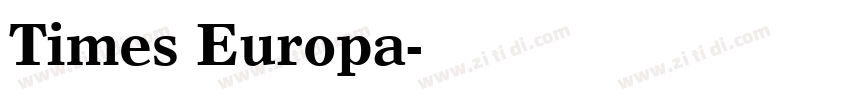 Times Europa字体转换